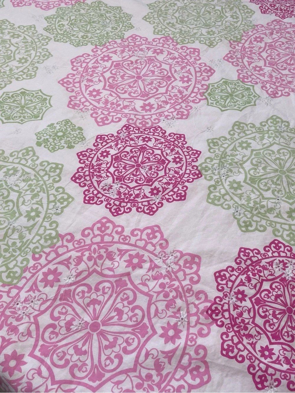 Tommy Hilfiger Kids Pink & Green Twin Duvet Cover